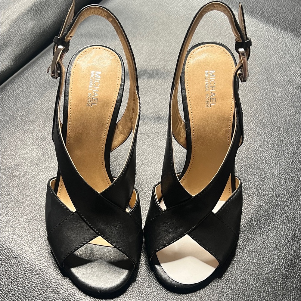 Michael Kors Black Slingback Heels
